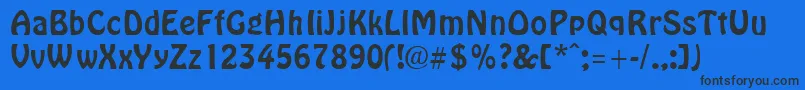 HobbyheadlineRegular Font – Black Fonts on Blue Background