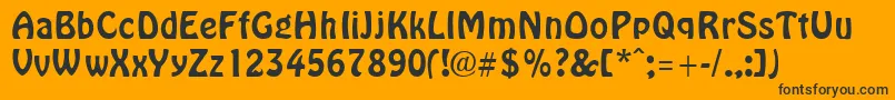 HobbyheadlineRegular Font – Black Fonts on Orange Background