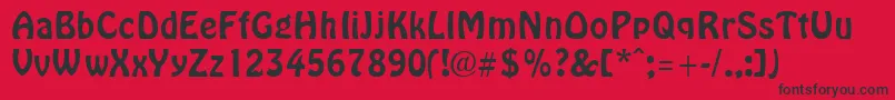 HobbyheadlineRegular Font – Black Fonts on Red Background