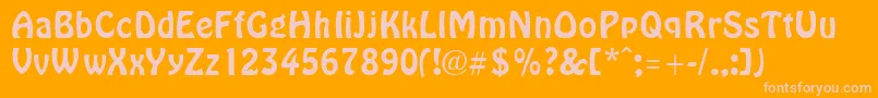 HobbyheadlineRegular Font – Pink Fonts on Orange Background