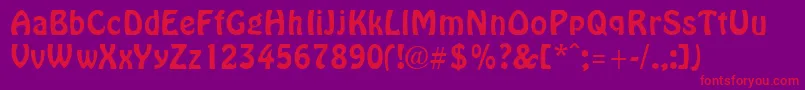 HobbyheadlineRegular Font – Red Fonts on Purple Background