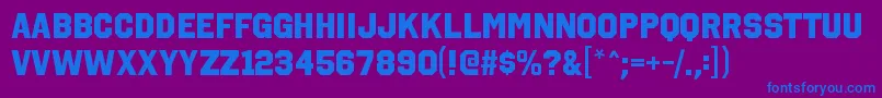 OctincollegehvRegular Font – Blue Fonts on Purple Background