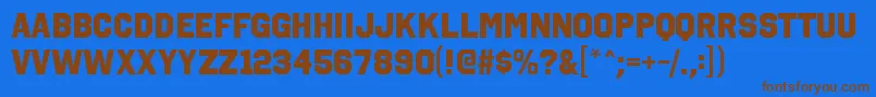 OctincollegehvRegular Font – Brown Fonts on Blue Background