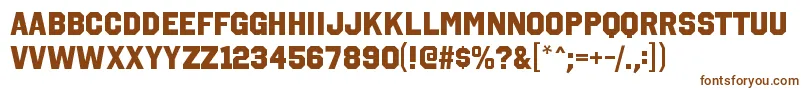Шрифт OctincollegehvRegular – коричневые шрифты на белом фоне