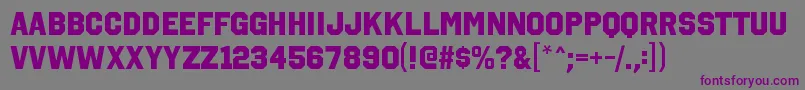 OctincollegehvRegular Font – Purple Fonts on Gray Background