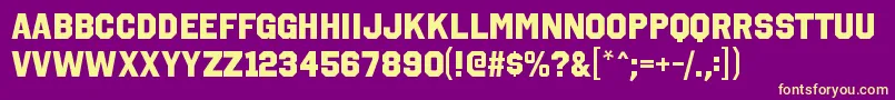 OctincollegehvRegular Font – Yellow Fonts on Purple Background