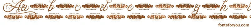 Шрифт UnblessedScriptDemo – коричневые шрифты на белом фоне