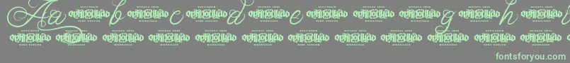 UnblessedScriptDemo Font – Green Fonts on Gray Background