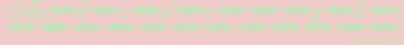 UnblessedScriptDemo Font – Green Fonts on Pink Background