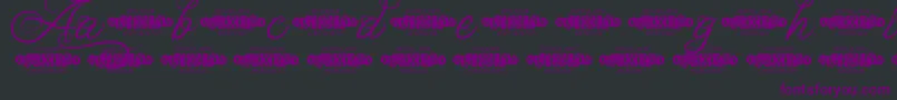 UnblessedScriptDemo Font – Purple Fonts on Black Background