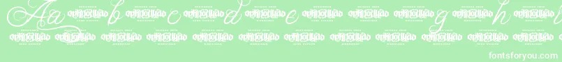 UnblessedScriptDemo Font – White Fonts on Green Background