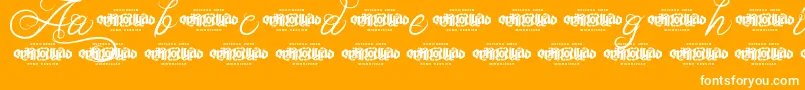UnblessedScriptDemo Font – White Fonts on Orange Background