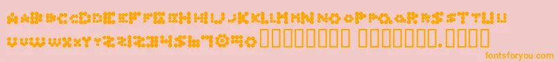 Ruttenspya Font – Orange Fonts on Pink Background