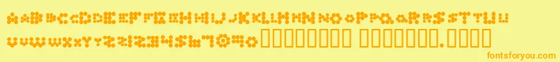 Ruttenspya Font – Orange Fonts on Yellow Background