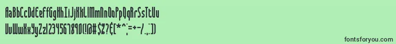 Saunder Font – Black Fonts on Green Background