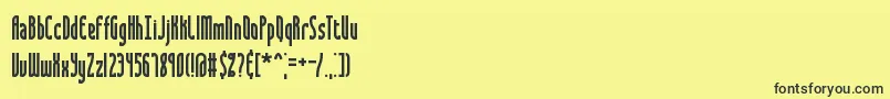 Saunder Font – Black Fonts on Yellow Background