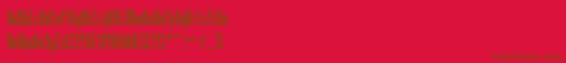 Saunder Font – Brown Fonts on Red Background