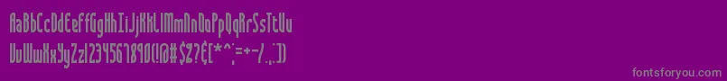 Fonte Saunder – fontes cinzas em um fundo violeta