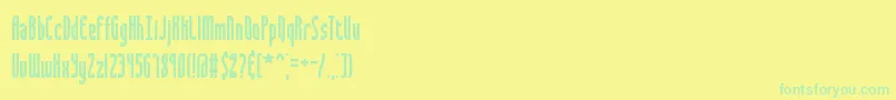 Saunder Font – Green Fonts on Yellow Background