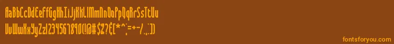Saunder Font – Orange Fonts on Brown Background