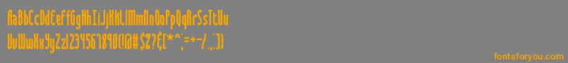 Saunder Font – Orange Fonts on Gray Background