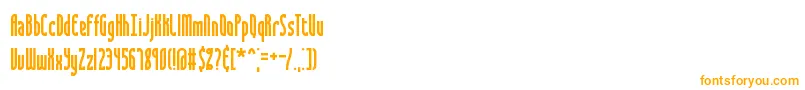 Saunder Font – Orange Fonts on White Background