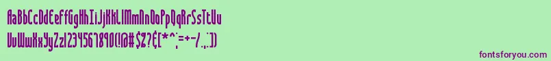 fuente Saunder – Fuentes Moradas Sobre Fondo Verde