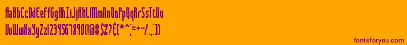 Saunder Font – Purple Fonts on Orange Background
