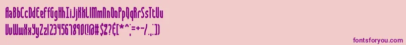 Saunder Font – Purple Fonts on Pink Background