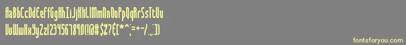 Saunder-Schriftart – Gelbe Schriften auf grauem Hintergrund
