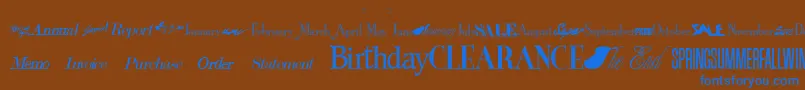 HeadlinesRegular Font – Blue Fonts on Brown Background