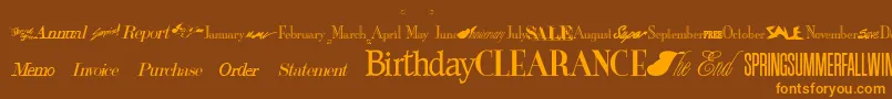 HeadlinesRegular Font – Orange Fonts on Brown Background