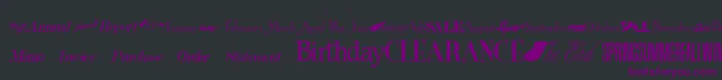 HeadlinesRegular Font – Purple Fonts on Black Background