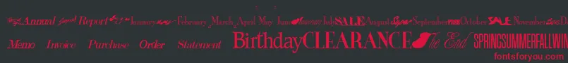 HeadlinesRegular Font – Red Fonts on Black Background