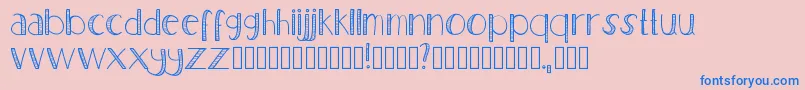 Nelship Font – Blue Fonts on Pink Background