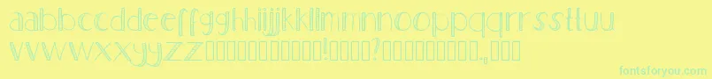 Nelship Font – Green Fonts on Yellow Background