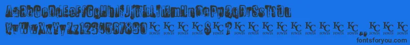 Chemicalreactiondemo Font – Black Fonts on Blue Background