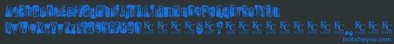 Chemicalreactiondemo Font – Blue Fonts on Black Background