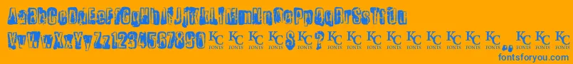 Chemicalreactiondemo Font – Blue Fonts on Orange Background