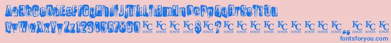 Chemicalreactiondemo Font – Blue Fonts on Pink Background