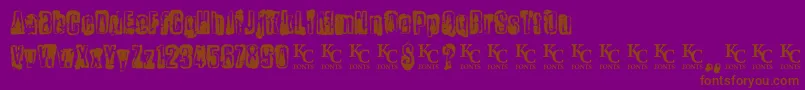 Chemicalreactiondemo Font – Brown Fonts on Purple Background