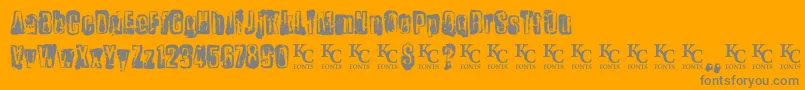 Chemicalreactiondemo Font – Gray Fonts on Orange Background