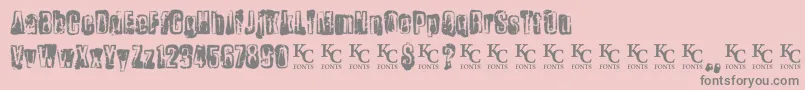 Chemicalreactiondemo Font – Gray Fonts on Pink Background