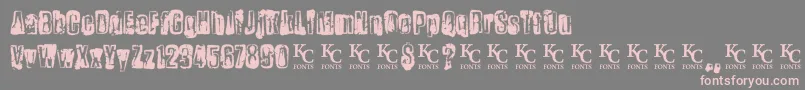 Chemicalreactiondemo Font – Pink Fonts on Gray Background