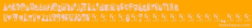 Chemicalreactiondemo Font – Pink Fonts on Orange Background