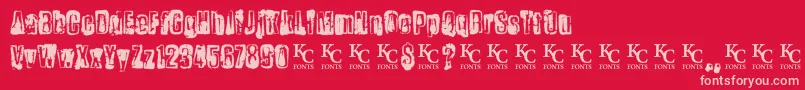 Chemicalreactiondemo Font – Pink Fonts on Red Background