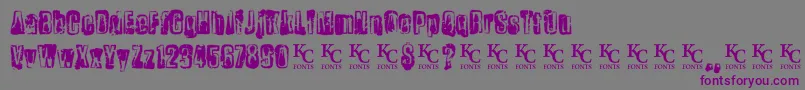 Chemicalreactiondemo Font – Purple Fonts on Gray Background