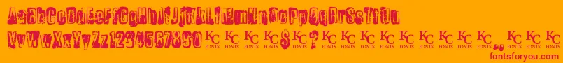 Chemicalreactiondemo Font – Red Fonts on Orange Background