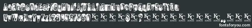 Chemicalreactiondemo-Schriftart – Weiße Schriften