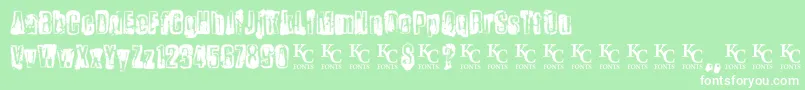 Chemicalreactiondemo Font – White Fonts on Green Background